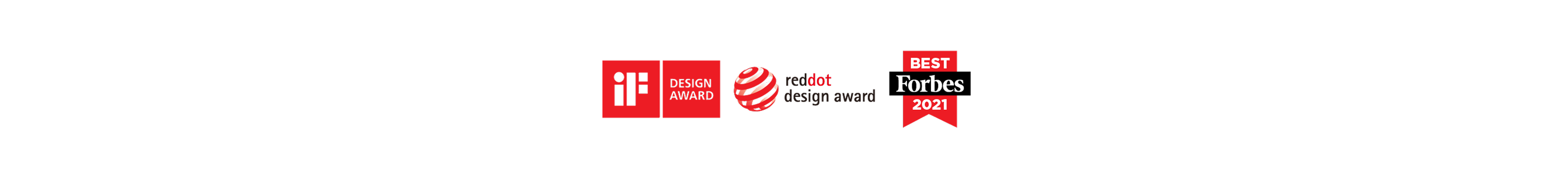 iF Design Award, Red Dot Design Award, Forbes